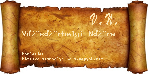 Vásárhelyi Nóra névjegykártya