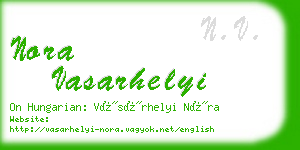 nora vasarhelyi business card